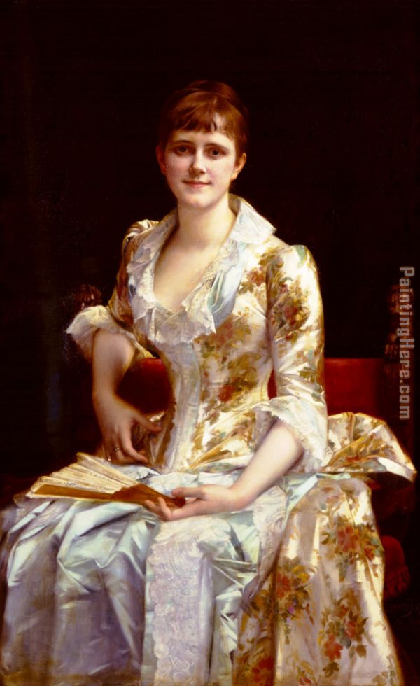 Portrait Of Young Lady painting - Alexandre Cabanel Portrait Of Young Lady art painting